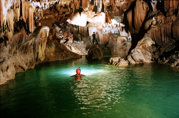 Deep within Phong Nha cavern